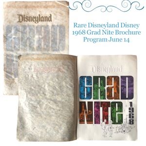 GRAD NITE CLASS OF 1968 RARE DISNEYLAND BROCHURE GUIDE